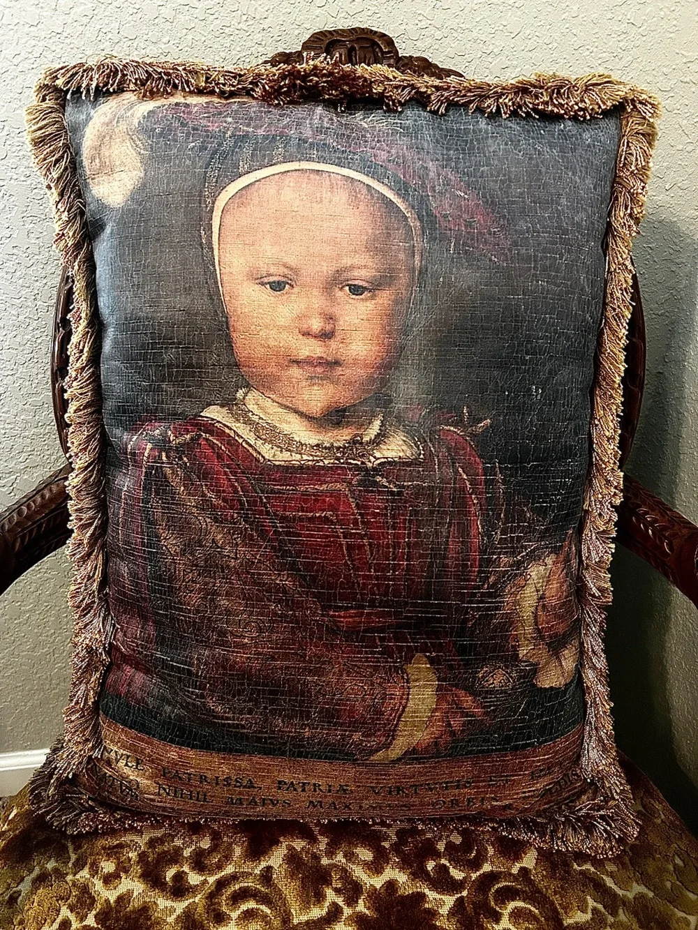 ALEXANDRA'S ACCENTS Lux Accent Pillow Canvas Print Portrait of Young Edward VI